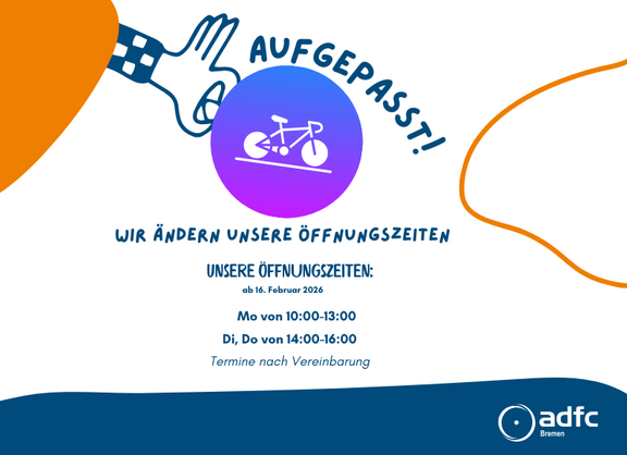 Neue Öffnungszeiten: Mo 10-13, Di,Do 14-16