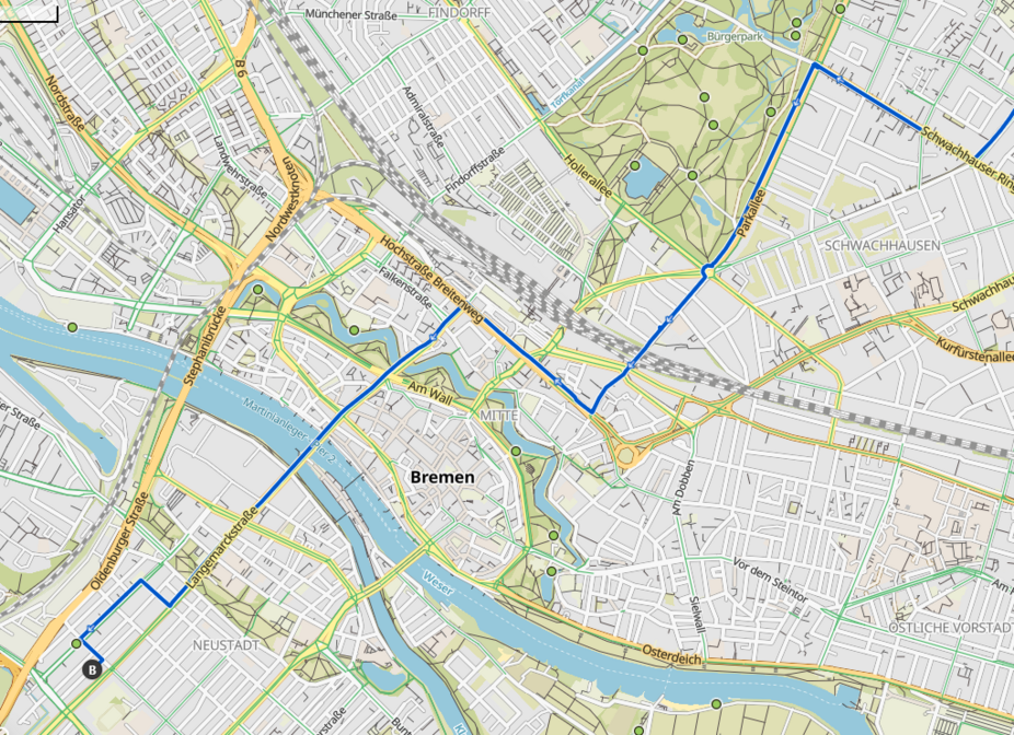 Strecke Kidical Mass 5-25