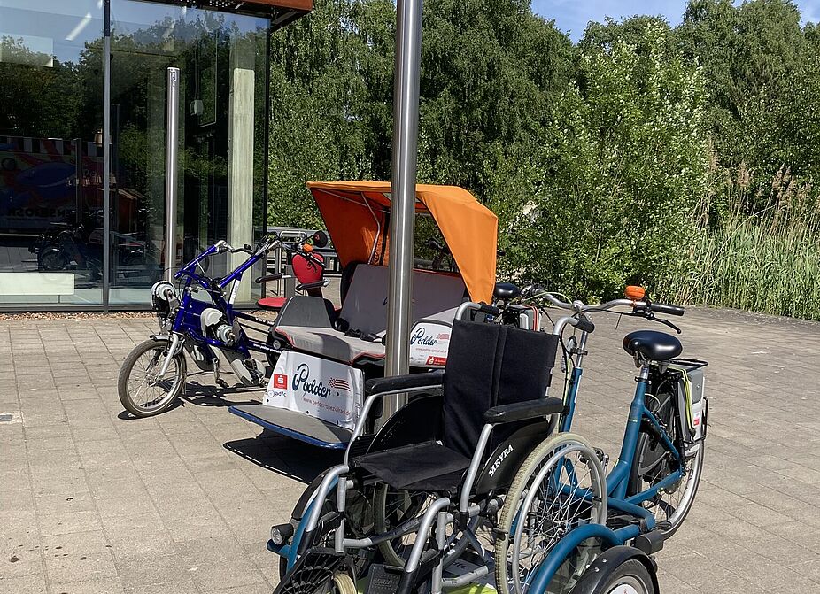 Rollfiets, Rikscha und Paralleltandem